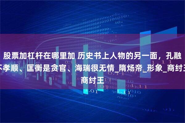 股票加杠杆在哪里加 历史书上人物的另一面，孔融不孝顺、匡衡是贪官、海瑞很无情_隋炀帝_形象_商纣王
